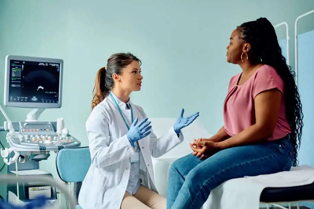 Rejuvenating Intimacy: Exploring Surgical Solutions for Vaginal Laxity 1 Woman have consultation about vaginal laxity Uxbridge